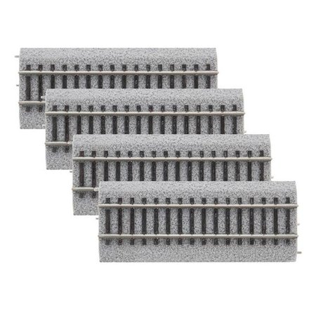 LIONEL Lionel LNL8768044 4.5 in. HO Scale Straight Magnelock Track - Pack of 4 LNL8768044